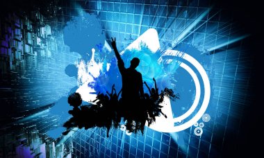 İnsanlar dans ile arka plan