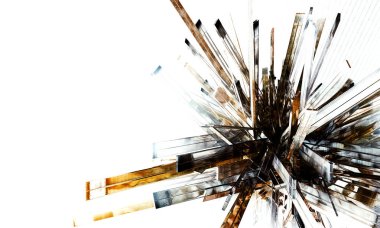 Soyut teknolojinin 3D sunumu dijital hi-tech konsepti hazır 