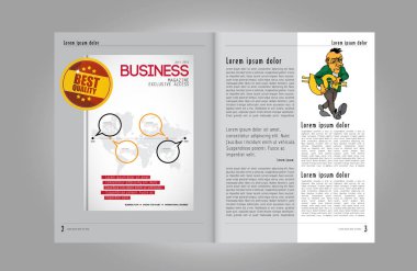 Şablon vektör tasarımı broşür, yıllık rapor veya dergi için kullanıma hazır 