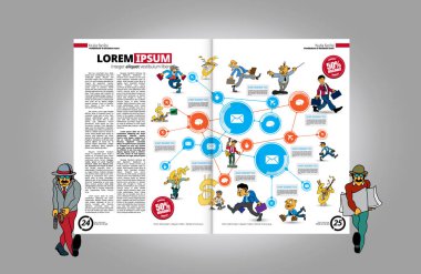 Kurumsal kitapçık veya sunu şablonları. El ilanı, kullanmak için kolay vektör