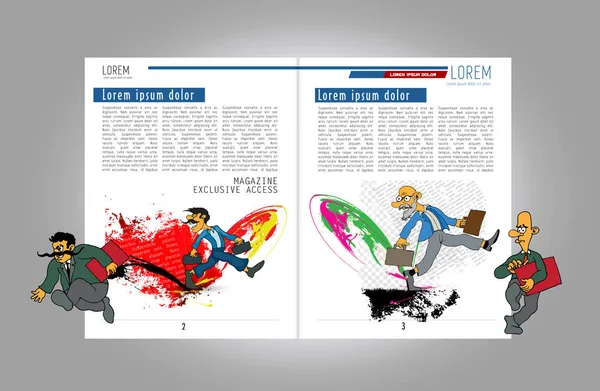 Revista Negócios Layout Brochura Fácil Editável —  Vetores de Stock