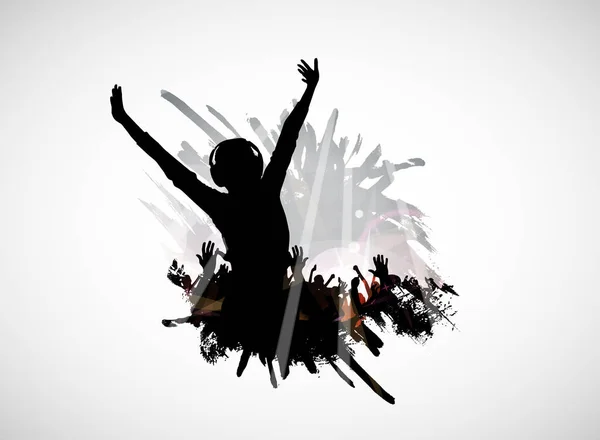 Party Background Dancing People Vector Illustration — Stock Vector