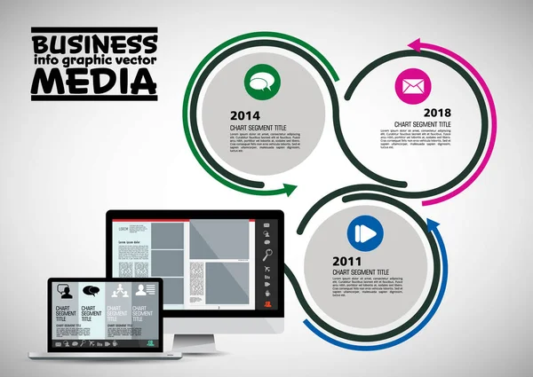 Infografikus Vektorelemek Üzleti Szemléltetéshez — Stock Vector