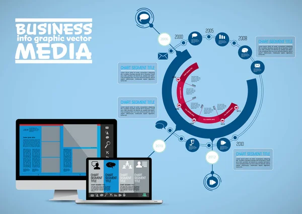 Elementos Infográficos Negócios Design Vetorial Visualização Dados — Vetor de Stock