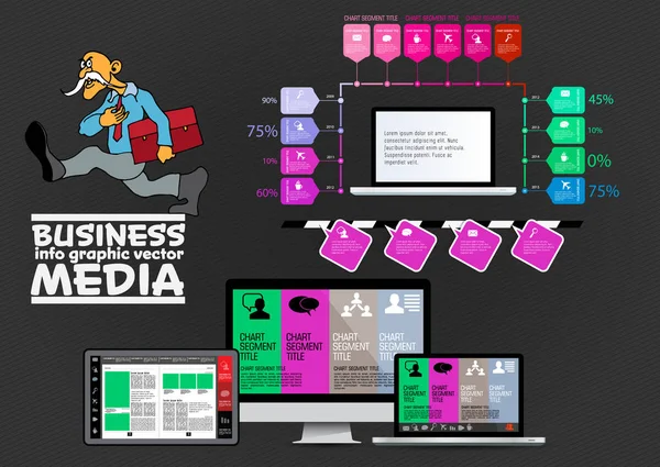 Zakelijke Infographic Elementen Data Visualisatie Vector Design — Stockvector