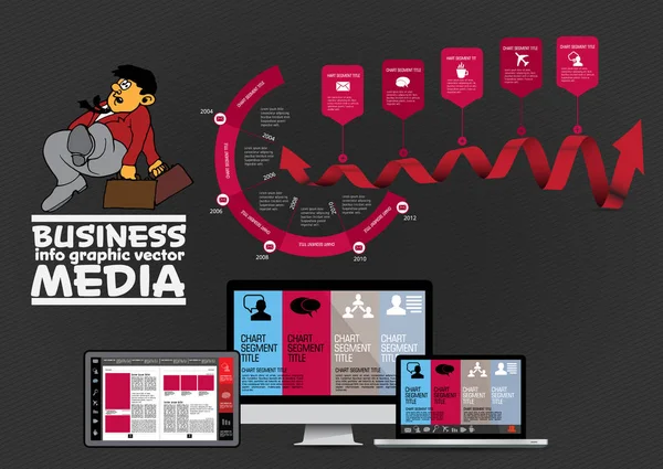 Zakelijke Infographic Elementen Data Visualisatie Vector Design — Stockvector