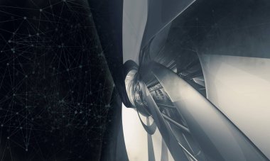 soyut teknoloji kavramı arka plan 3D render