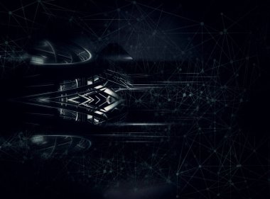 Soyut bağlantı yapısının 3d render