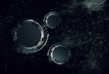 Soyut bağlantı yapısının 3d render