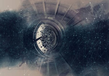 Soyut bağlantı yapısının 3d render 