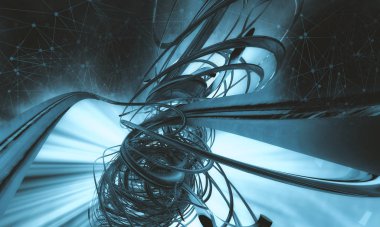 soyut teknoloji kavramı arka plan 3D render