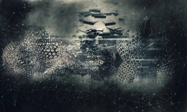 soyut teknoloji kavramı arka plan 3D render