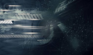 3D rendering of digital technology concept