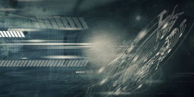 3D rendering of digital technology concept