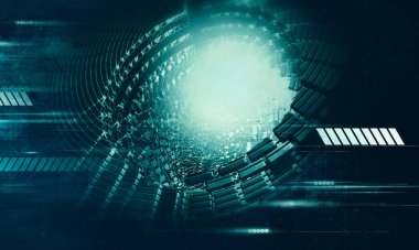 3D rendering of digital technology concept