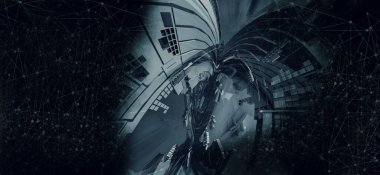 3D rendering of digital technology concept