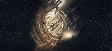 3D rendering of digital technology concept