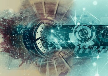 3D rendering of digital technology concept