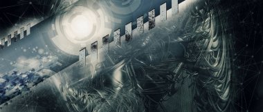 3D rendering of digital technology concept