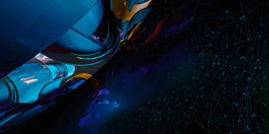 3D rendering of digital technology concept