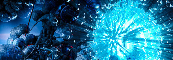3D rendering of abstract technology concept background