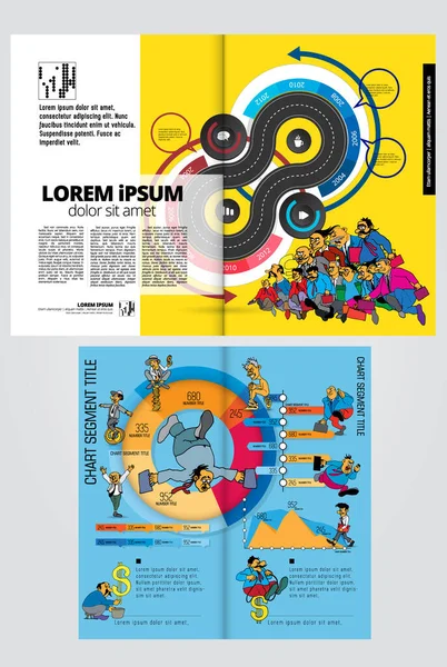 Modèle Vectoriel Prêt Emploi Pour Brochure Rapport Annuel Magazine — Image vectorielle