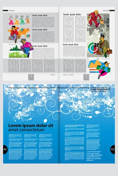 Modèle Vectoriel Prêt Emploi Pour Brochure Rapport Annuel Magazine — Image vectorielle