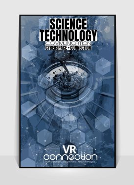 3B görüntüleme arkaplanı olan soyut teknoloji kavramı