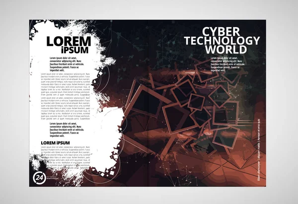 Printing Magazine Met Rendering Technologie Concept Eenvoudig Bewerken — Stockvector