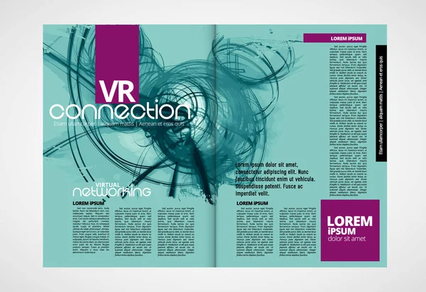 Printing Magazine Met Rendering Technologie Concept Eenvoudig Bewerken — Stockvector