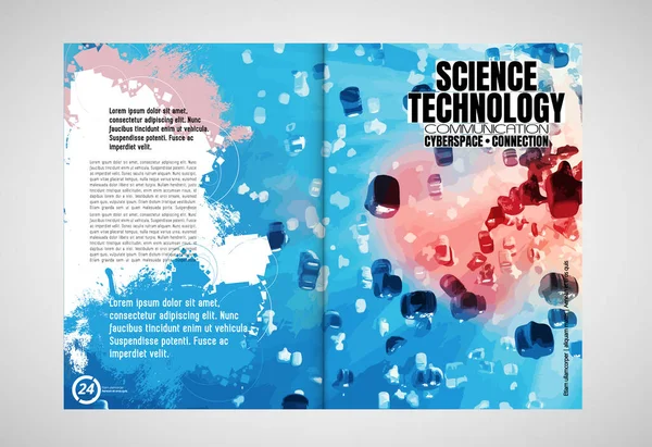 Design Sjablonen Voor Brochure Magazine Flyer Boekje Met Rendering Technologie — Stockvector