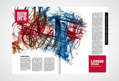 3D işleme teknolojisi konseptine sahip dergi yazdırmak kolay