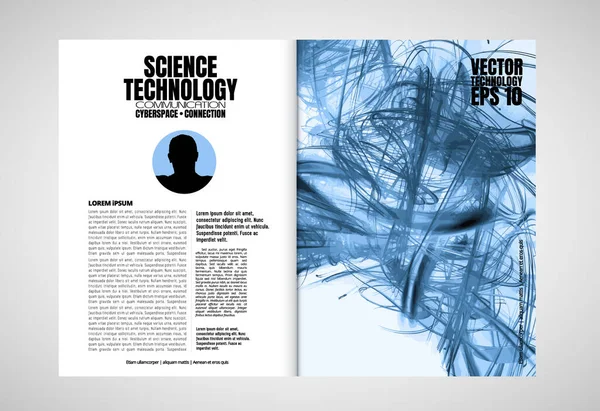 Design Sjablonen Voor Brochure Magazine Flyer Boekje Met Rendering Technologie — Stockvector