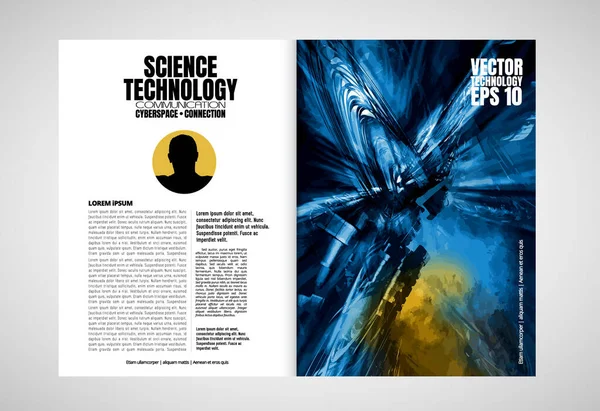 Design Sjablonen Voor Brochure Magazine Flyer Boekje Met Rendering Technologie — Stockvector