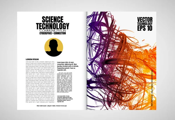 Design Sjablonen Voor Brochure Magazine Flyer Boekje Met Rendering Technologie — Stockvector