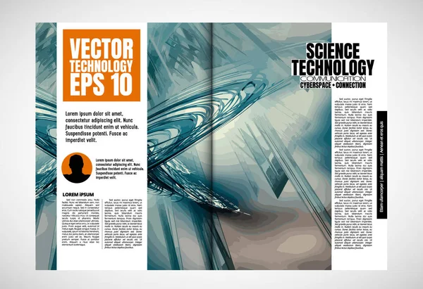 Modern Vector Templates Brochure Magazine Flyer Booklet Rendering Technology Concept — Stock Vector