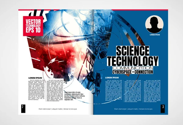 Moderne Vectorsjablonen Voor Brochure Magazine Flyer Boekje Met Rendering Technologie — Stockvector