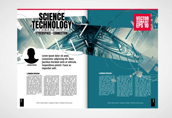 Moderne Vectorsjablonen Voor Brochure Magazine Flyer Boekje Met Rendering Technologie — Stockvector