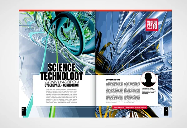 Moderne Vectorsjablonen Voor Brochure Magazine Flyer Boekje Met Rendering Technologie — Stockvector