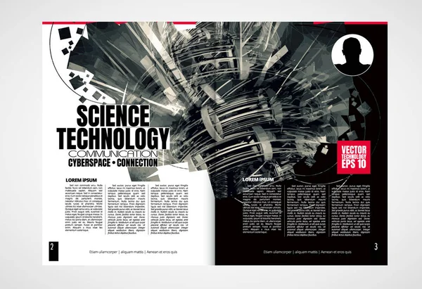 Moderne Vectorsjablonen Voor Brochure Magazine Flyer Boekje Met Rendering Technologie — Stockvector