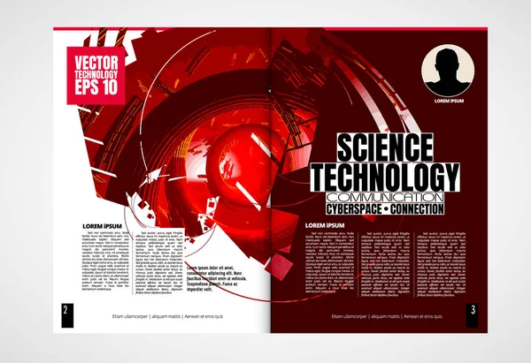 Moderne Vectorsjablonen Voor Brochure Magazine Flyer Boekje Met Rendering Technologie — Stockvector