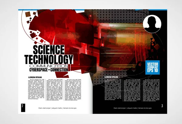 Moderne Vectorsjablonen Voor Brochure Magazine Flyer Boekje Met Rendering Technologie — Stockvector