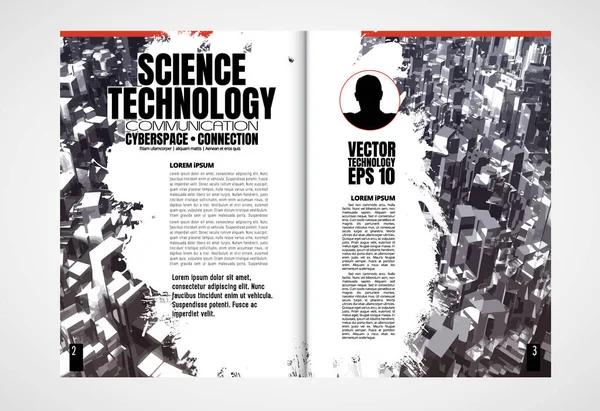 Design Sjablonen Voor Brochure Magazine Flyer Boekje Met Rendering Technologie — Stockvector