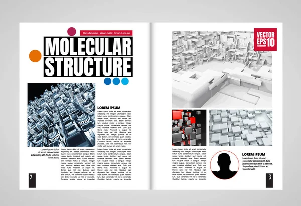 Plantillas Vectoriales Modernas Para Folleto Revista Folleto Folleto Con Concepto — Archivo Imágenes Vectoriales