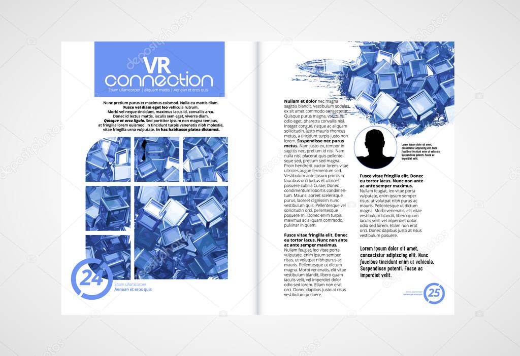 Design templates for brochure, magazine, flyer, booklet with 3D rendering technology concept