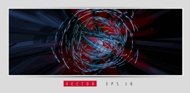 Soyut teknoloji dijital hi-tech konseptinin vektör pankartı web sitesi için hazır