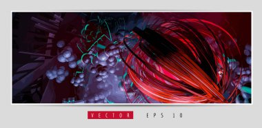 Soyut teknoloji dijital hi-tech konseptinin vektör pankartı web sitesi için hazır