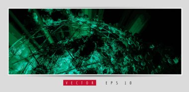 Soyut teknoloji dijital hi-tech konseptinin vektör pankartı web sitesi için hazır