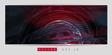 Soyut teknoloji dijital hi-tech konseptinin vektör pankartı web sitesi için hazır