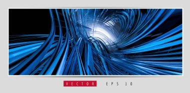 Soyut teknoloji dijital hi-tech konseptinin vektör pankartı web sitesi için hazır